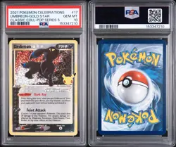2021 POKEMON CELEBRATIONS CLASSIC COLLECTION #17 UMBREON-GOLD STAR PSA 10 - Image 3