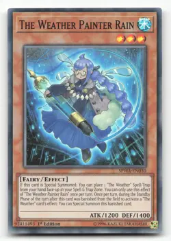 Yugioh The Weather Painter Rain SPWA-EN030 Super Rare 1st Edition NM - Image 1