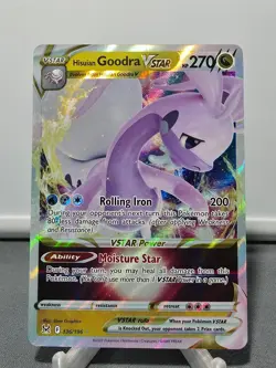 Hisuian Goodra VSTAR 136/196 Holo VSTAR Rare Lost Origin Pokemon Near Mint - Image 1