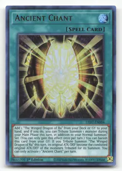 Yugioh Ancient Chant LED7-EN004 Ultra Rare 1st Edition NM - Image 1
