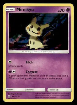 Pokemon Mimikyu Sun & Moon Guardians Rising Rare Holo #58/145 ESE - Image 1