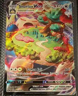 Pokemon TCG Snorlax VMAX 142/202 Swsh01 Sword & Shield Ultra Rare Holo Eng 340HP - Image 1