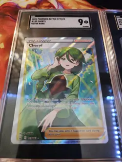 (2) Pokemon TCG Slabs Lot Bundle CHERYL 159 SGC 9 + GARDENIA'S VIGOR 184 Gem 10 - Image 2