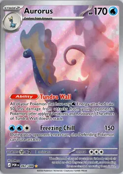 Aurorus 092/088 Holo Illustration Rare Perfect Order Pokemon Near Mint - Image 1