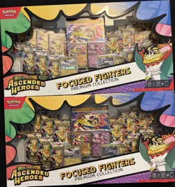 2 X Pokemon Ascended Heroes Focused Fighters Premium Collection - Sam's Club Ex. - Image 1