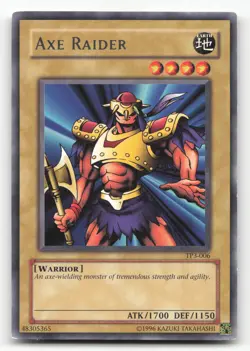 Yugioh Axe Raider TP3-006 Rare 1st Edition LP - Image 1