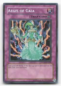 Yugioh Aegis of Gaia STON-EN068 Secret Rare Unlimited NM - Image 1