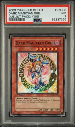 PSA 7 - Dark Magician Girl DPYG-EN008 Duelist Pack 1st Edition Super Rare YuGiOh - Image 1