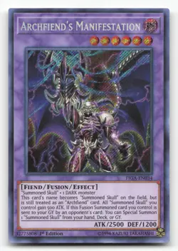 Yugioh Archfiend's Manifestation FIGA-EN034 Secret Rare 1st Edition NM - Image 1