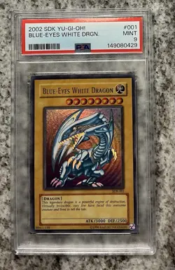 Konami Yu-Gi-Oh! TCG Blue-Eyes White Dragon SDK-001 Ultra Holo PSA 9 2002 - Image 3