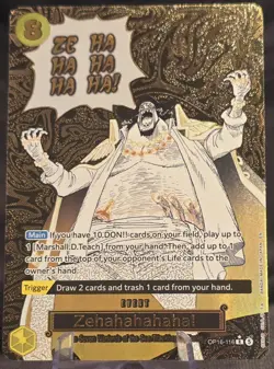 Zehahahahaha! (Alternate Art) One Piece OP16-116 The Time Of Battle Foil - Image 1