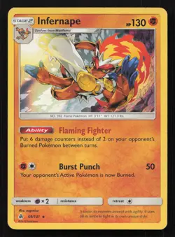Pokemon SM - Forbidden Light #59/131 Infernape Holo Foil Card TCCCX - Image 1