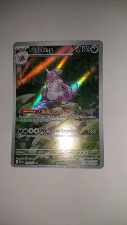Pokemon Nidoking 174/165 Sv: Scarlet & Violet 151 Illustration Rare Holo 170HP - Image 5