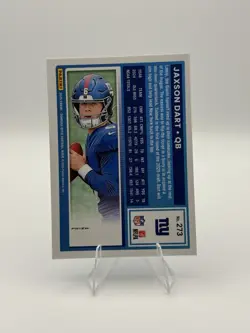 Jaxson Dart Rated Optic Holo Rookie - Giants - 2025 Panini Donruss Optic #273 - Image 2