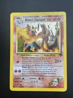 Blaine's Charizard 2/132 Set Gym Challenge Pokemon Card Rara Holo - Image 1