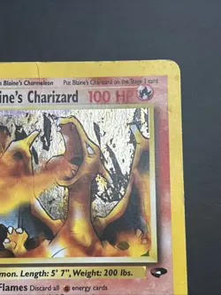 Blaine's Charizard 2/132 Set Gym Challenge Pokemon Card Rara Holo - Image 3