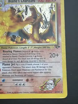 Blaine's Charizard 2/132 Set Gym Challenge Pokemon Card Rara Holo - Image 4