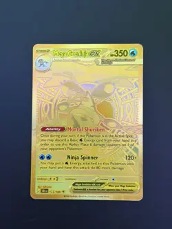 Mega Greninja ex 122/086 Gold Hyper Rare Chaos Rising Pokemon Card NM - Image 1