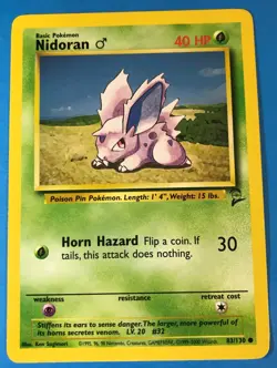 NIDORAN - Base Set 2 - 83/130 - Common - Pokemon Card - Unlimited Edition - Image 1