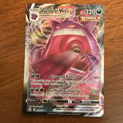 Pokemon Gengar VMAX Holo TCG Card 157/264 Swsh08: Fusion Strike - Image 1
