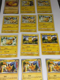 Pokemon TCG Pikachu 12-Card common/uncommon Lot English - Image 1