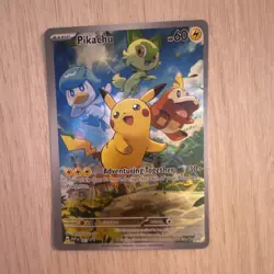 Pokemon TCG Pikachu 027 SV: Scarlet & Violet Promo Cards Promo Holo English - Image 1