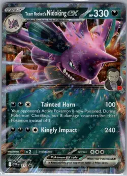 Team Rocket's Nidoking ex 217 SV: Scarlet & Violet Promo - Pokemon Card - NM - Image 1