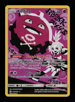 Koffing 243/236 Holo Secret Rare Cosmic Eclipse Pokemon Cards - Image 1