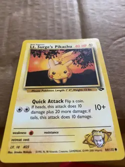 Pokemon Cards Lt. Surge's Pikachu Gym Challenge Common 84/132 Near Mint - Image 2