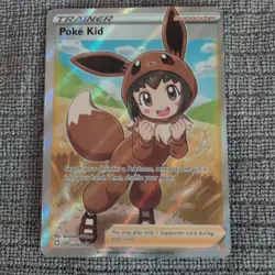 Pokemon TCG Eevee V 108/159 & Poke Kid 070/072 Foil Full Art 2-Card Lot - Image 2