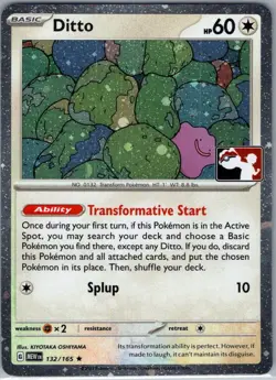 Ditto - 132/165 Holo Prize Pack Series Cards NM - Image 1