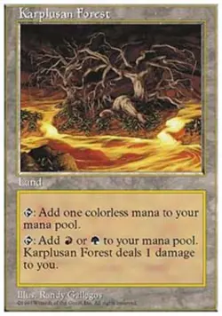 Karplusan Forest - Damaged / Poor MTG 5th Edition - Image 1