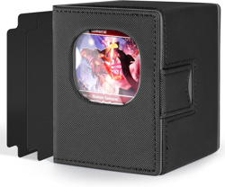 MTG Deck Box for Commander Display, Black, Modern Style, Trading Card Storage Bo - Image 1