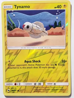 REVERSE HOLO Tynamo 44/147 NM Asako Ito Crocheted Burning Shadows Pokemon Card - Image 1