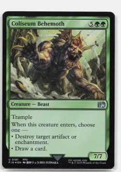 Coliseum Behemoth 181 FOIL UC FINAL FANTASY Magic: The Gathering NM - Image 1