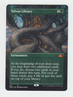 Sylvan Library * Near Mint Borderless DMR Dominaria Remastered # 441 MTG Magic - Image 1
