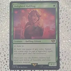 Delighted Halfling 0158 Rare MtG LTR Creature Regular NM - Image 1