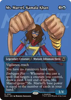 Foil - Ms. Marvel, Kamala Khan (Borderless) - 361 - Marvel Super Heroes - NM - Image 1
