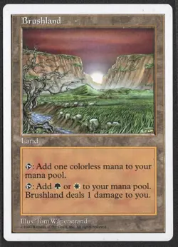 BRUSHLAND Fifth Edition Magic: The Gathering MP - Image 1