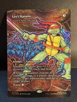Leo's Katana - Sword of Sinew and Steel (Borderless) - MTG: TMNT Eternal-Legal - Image 1