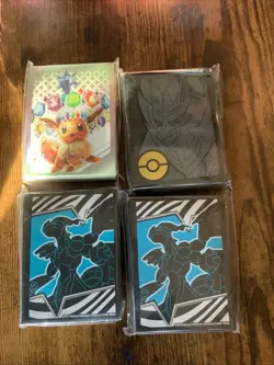 Pokemon Tcg ETB & Collection Box Card Sleeves - Lot 4x - Sealed - Image 1