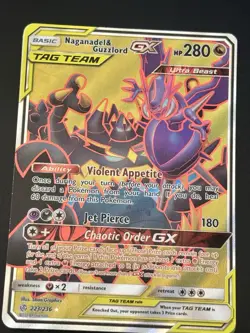 The Pokemon Company Naganadel & Guzzlord GX 223/236 Cosmic Eclipse UR Holo EN - Image 1