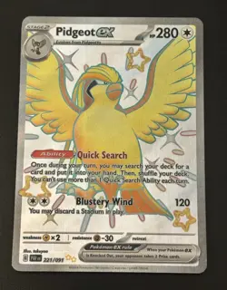 The Pokemon Company Pidgeot ex SV: Paldean Fates 221/091 Ultra Rare Holo EN - Image 1