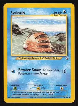 Pokemon Neo Genesis 79/111 Swinub Card TCCCX F - Image 1
