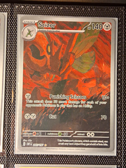 Pokemon TCG Scizor 205/197 SV03 Obsidian Flames Reverse Holo Rare EN 140HP - Image 1