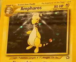 Pokemon-Ampharos Holo Rare Neo Genesis/Degree 8 NM-MINT (A.I. Graded) - Image 2