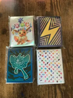 Pokemon Tcg ETB & Collection Box Card Sleeves - Lot 4x - Sealed - Image 1