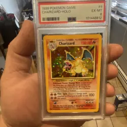 Pokemon Charizard 4/102 Base Set Holo Rare English Pokemon TCG PSA 6 - Image 1