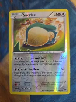 Pokemon Snorlax #77/124 English Fates Collide Reverse Holo HP - Image 1
