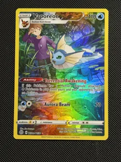 Pokemon TCG Vaporeon TG02/TG30 SWSH09 Brilliant Stars Trainer Gallery 2022 MINT - Image 1